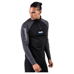 Warm Zip Shirt Black/Grey