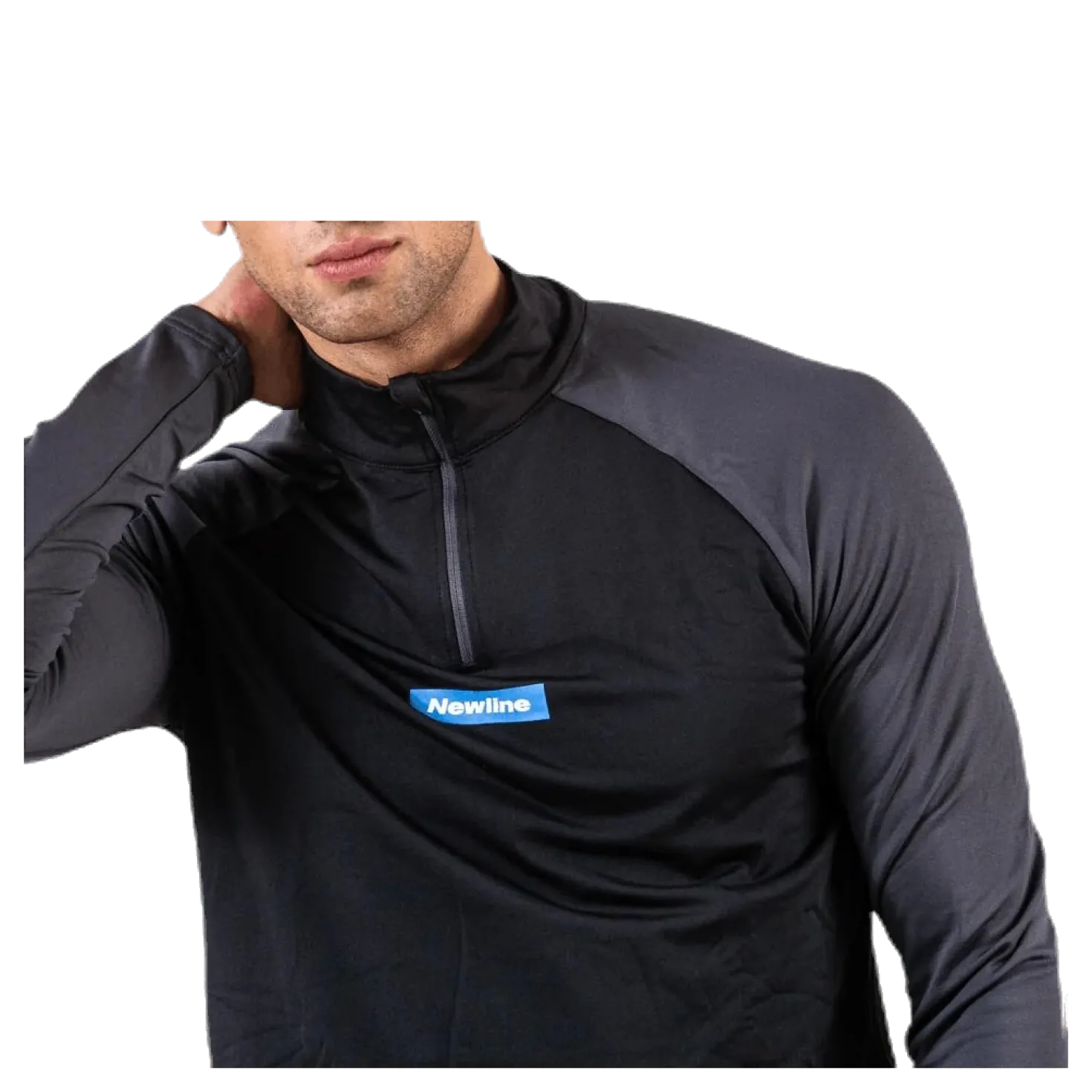 Warm Zip Shirt Black/Grey