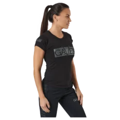W Black Grey Logo T-shirt Black