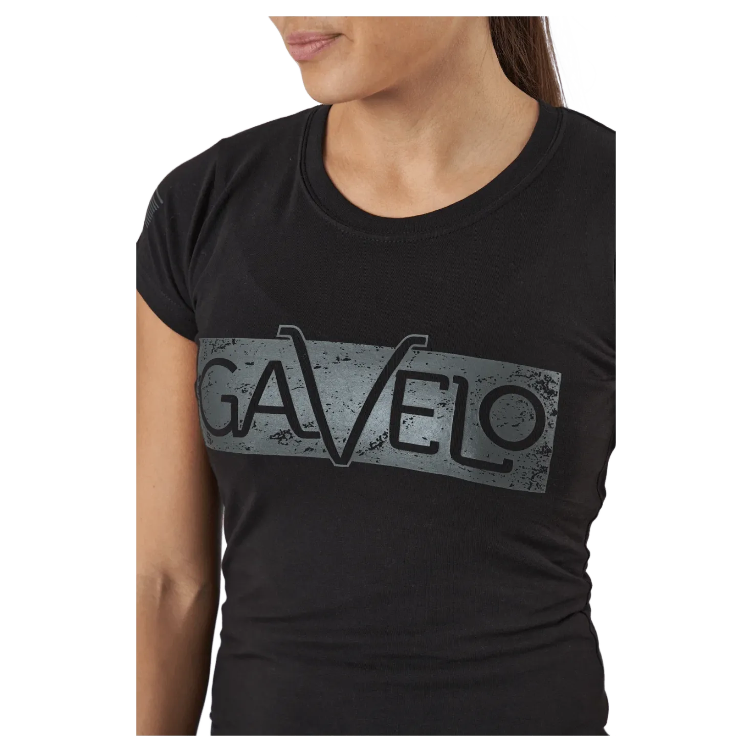 W Black Grey Logo T-shirt Black