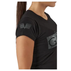 W Black Grey Logo T-shirt Black