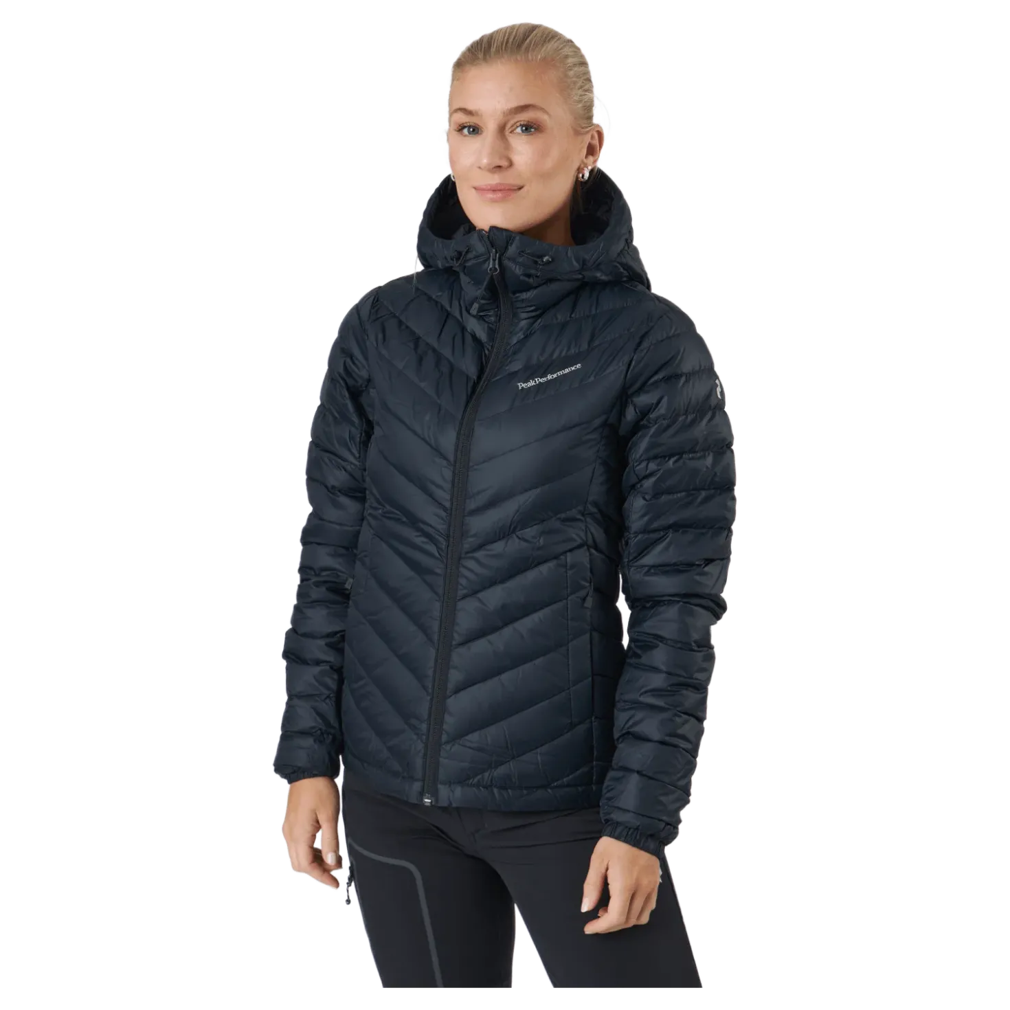 W Frost Down Hood Jacket Black