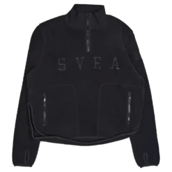 W. Half Zip Pile Black
