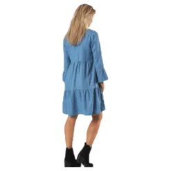 Why Abby 3/4 Lyocell Dress-Bi Blue