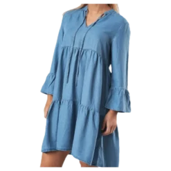 Why Abby 3/4 Lyocell Dress-Bi Blue