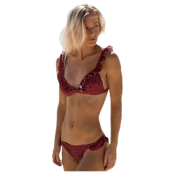 Wikolia Frill Brief Patterned/Red