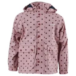 Wings Fleece-Lined Rain Jacket Pink