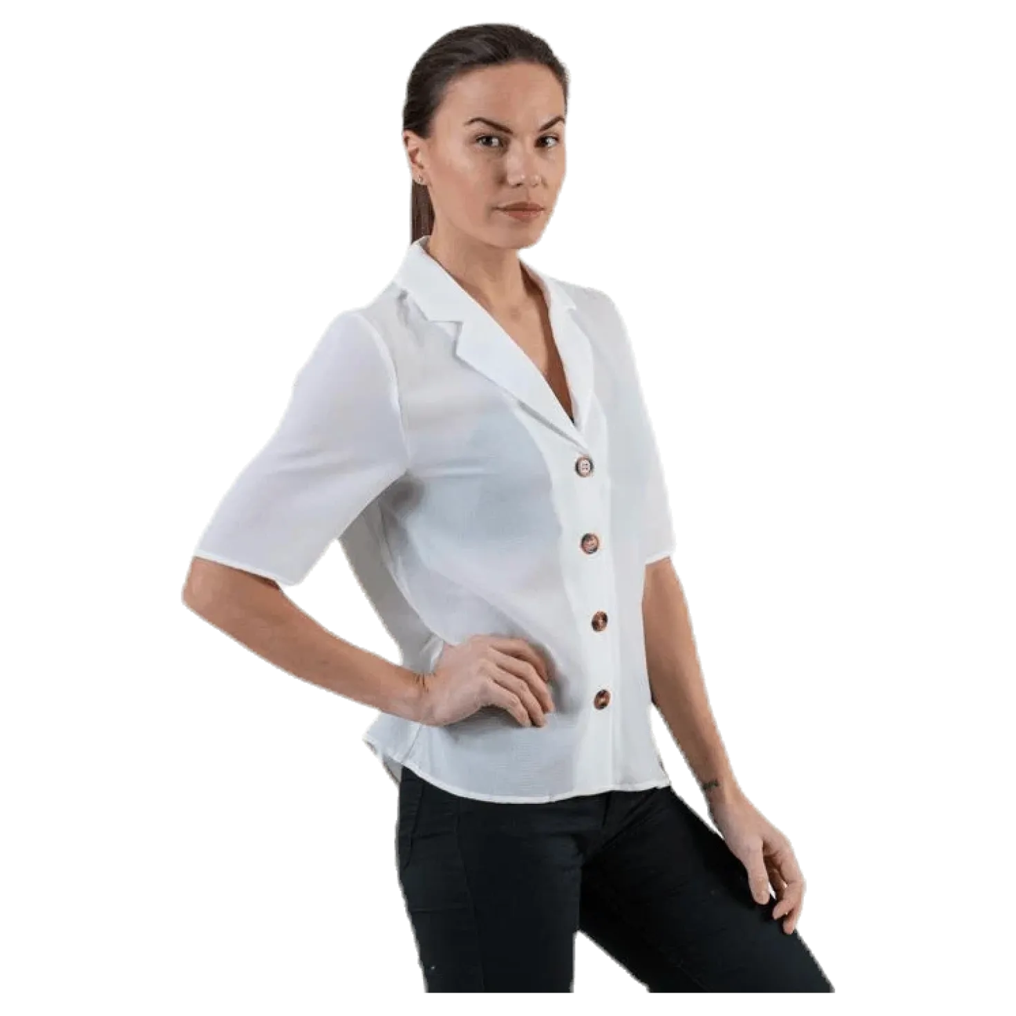 Winner Button Shirt White