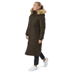 W. Long Slim Padded Parka Brownie Bit