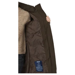 W. Long Slim Padded Parka Brownie Bit