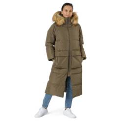 W. Loose Fur Hood Coat Mole