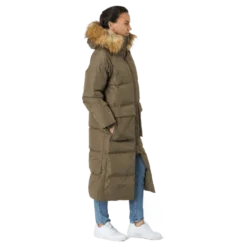 W. Loose Fur Hood Coat Mole