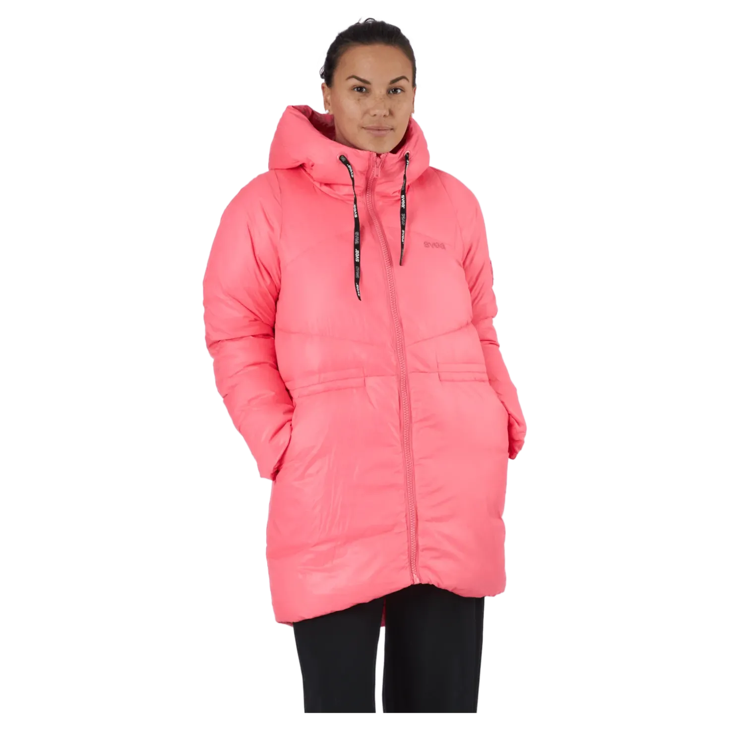 W. Mid Length Shiny Jacket Happy Pink