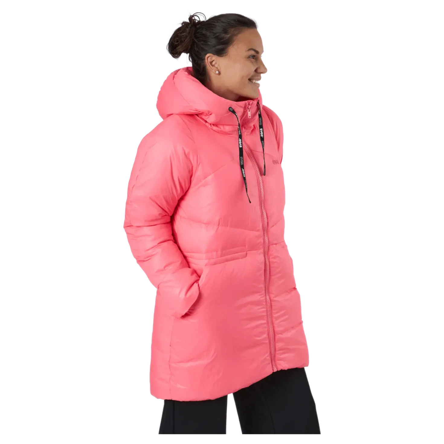 W. Mid Length Shiny Jacket Happy Pink