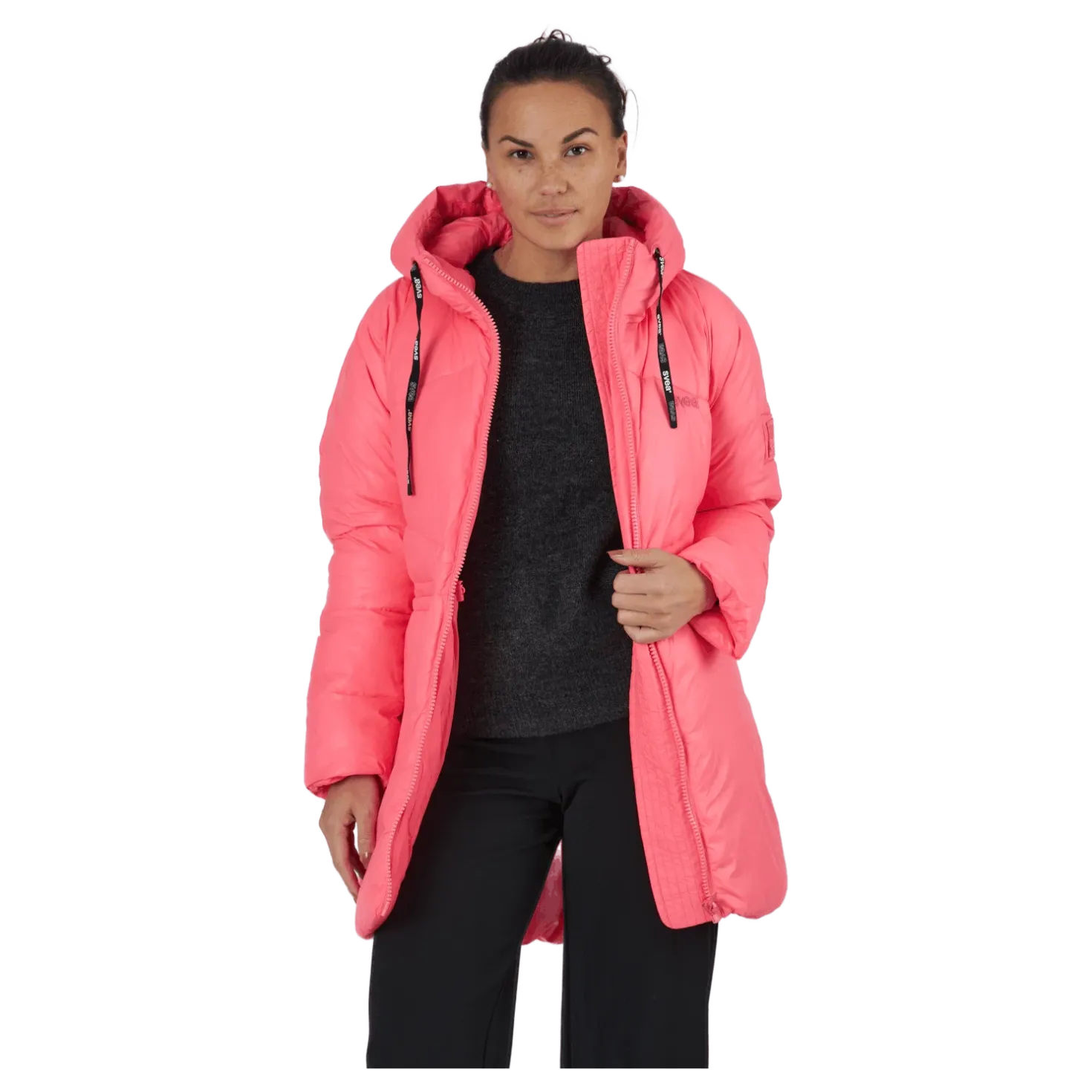 W. Mid Length Shiny Jacket Happy Pink