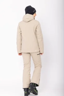 Women’S Light Padded Ski Jacket Kabo Sand