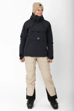 Women’S Light Padded Ski Jacket Nelkerim Black