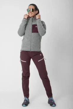 Women’S Wool Pile Hoodie Skord Grey