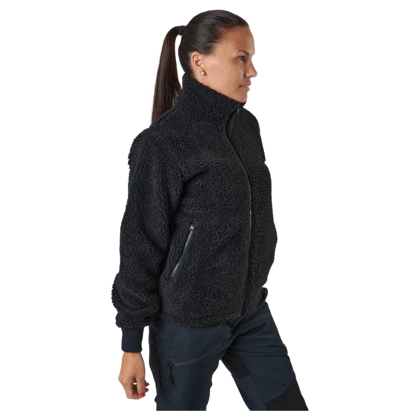 W Original Pile Zip Black