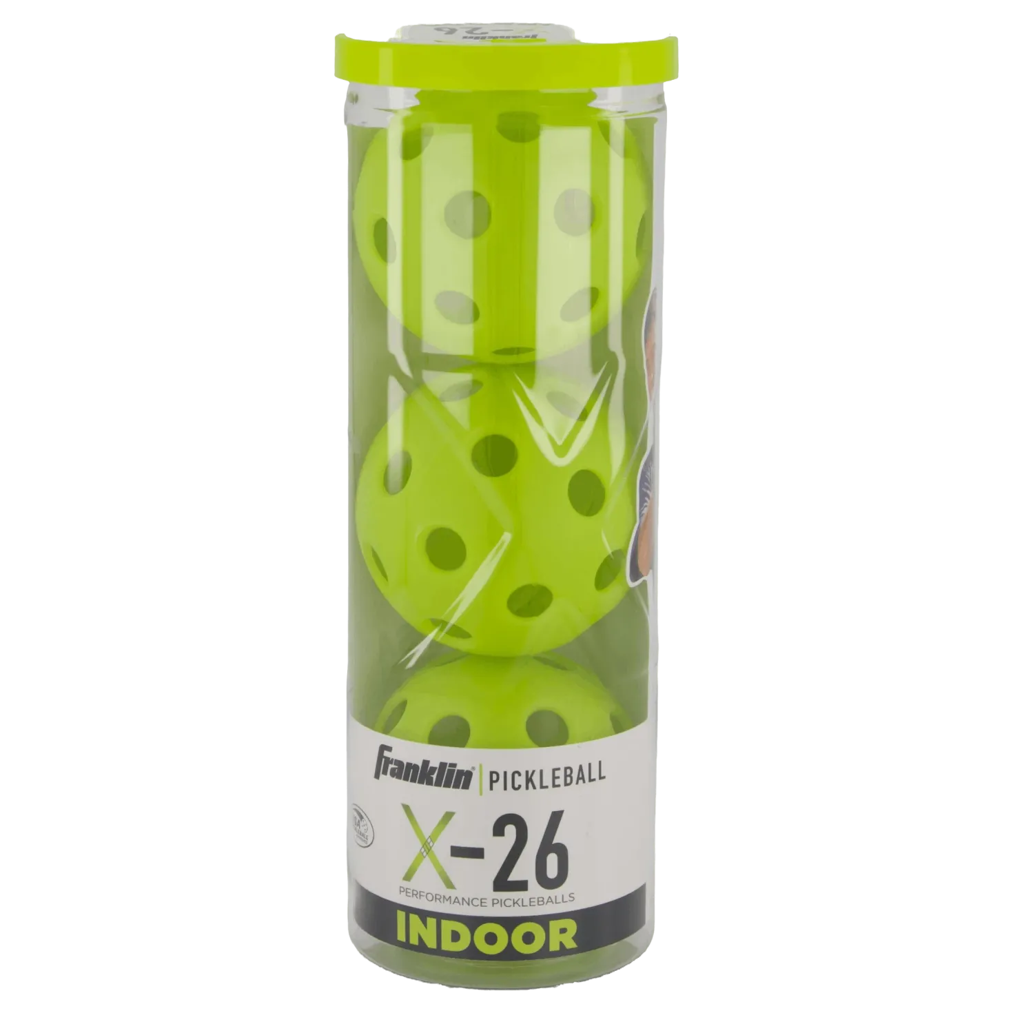 X-26 Indoor Pickleball 3 Pck. Lime-white