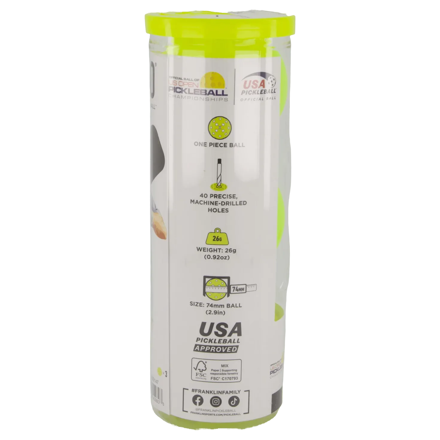 X-40 Outdoor Pickleball 3 Pck. Optic