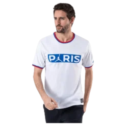 X Psg Wordmark Tee White/Hyper Cobalt