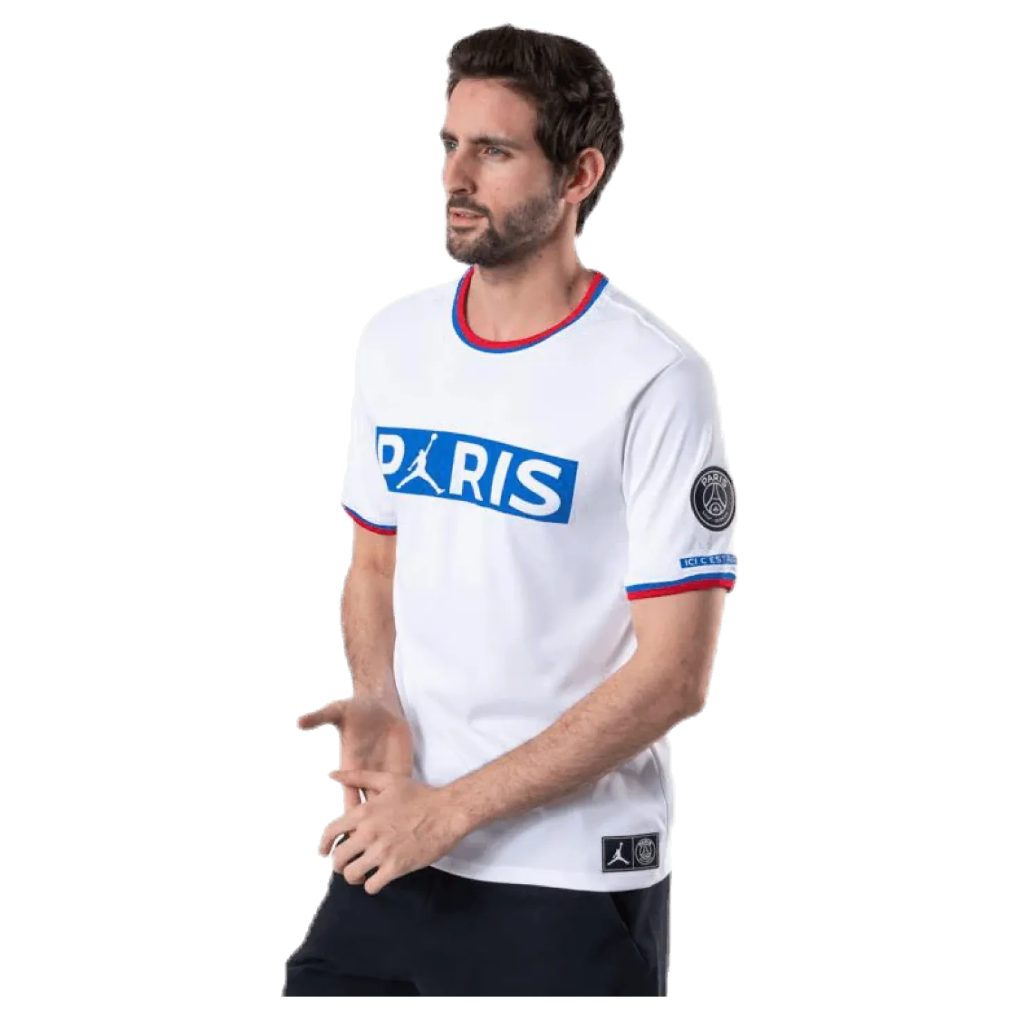 X Psg Wordmark Tee White/Hyper Cobalt