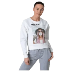 Ziggy L/S O-Neck Box Swt White