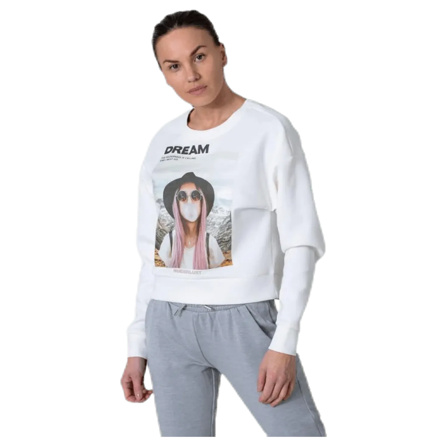 Ziggy L/S O-Neck Box Swt White