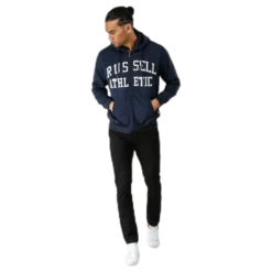 Zip Through Tackle Twill Hoody Blue